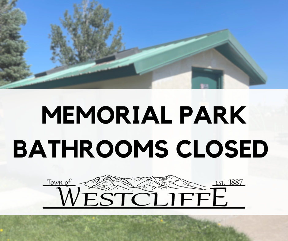 Memorial Park bathroom closed